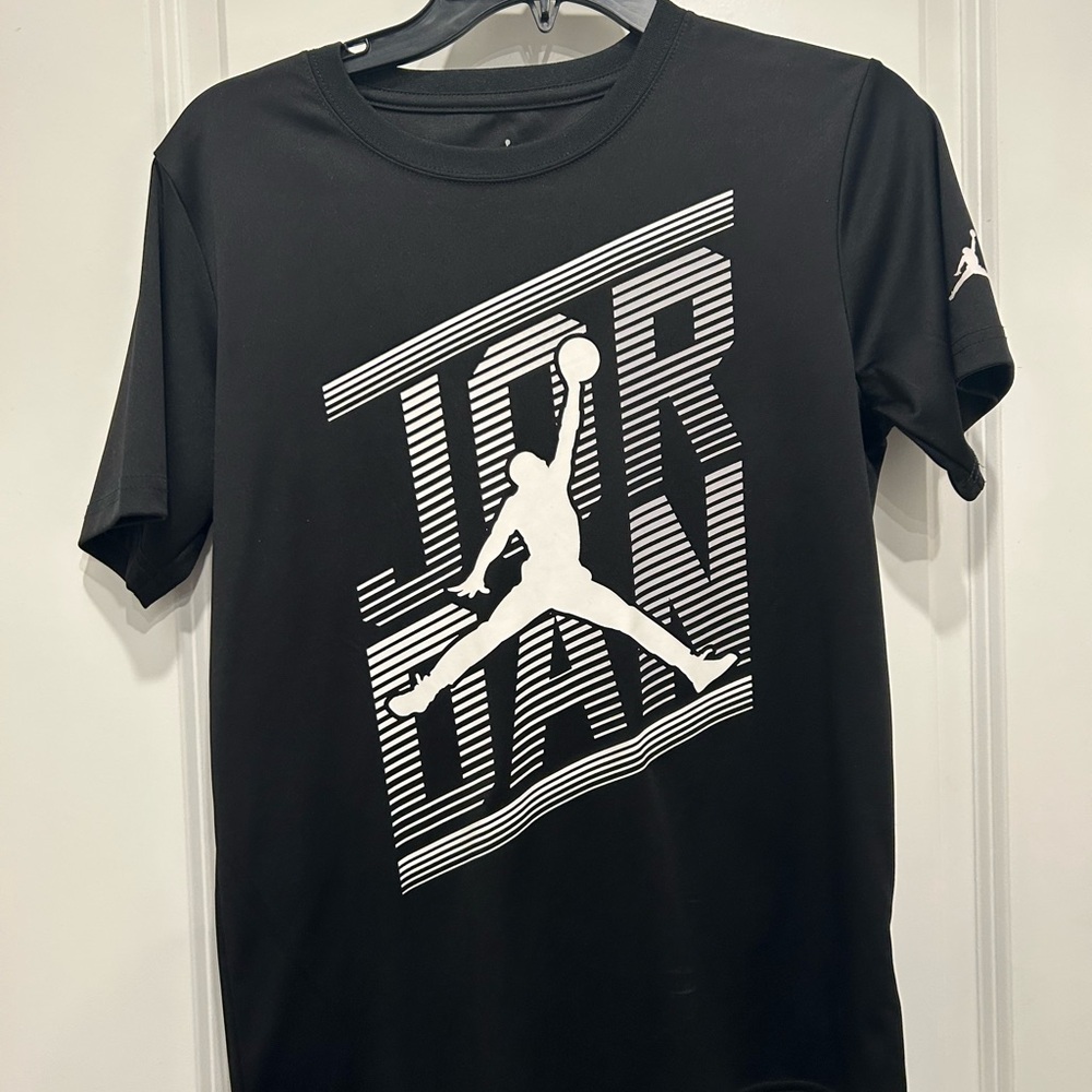 Jordan Black and White Geometric Logo Tee